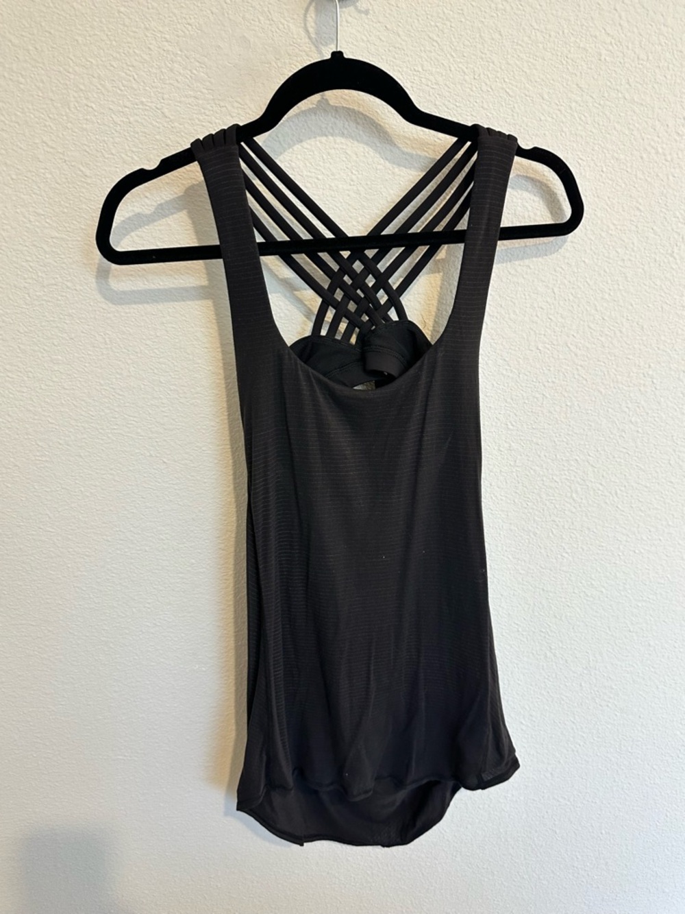 lululemon athletica Black Crisscross Back Tank